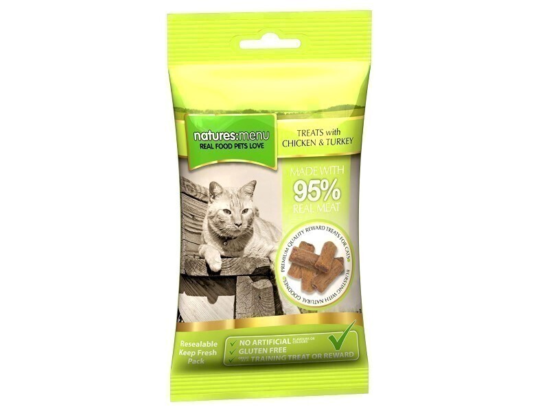 NAT MENU CAT TREATS CHICKEN&amp;TURKEY 60G