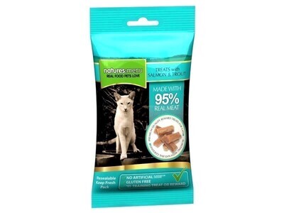 NAT MENU CAT TREATS SALMON&amp;TROUT 60G