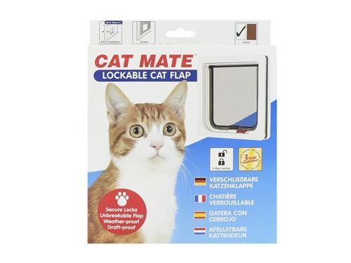 PETMATE LOCKABLE CAT FLAP WHITE