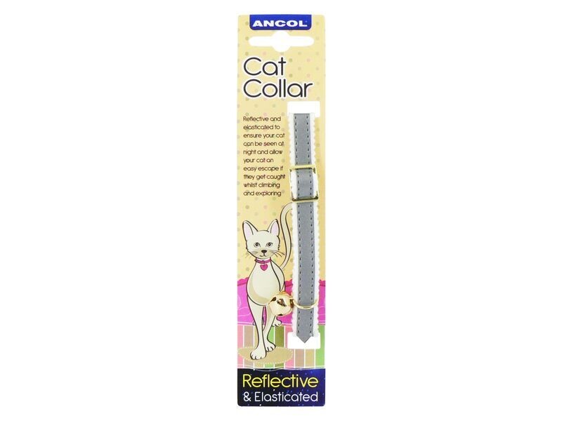 ANCOL SAFE REFLECTIVE CAT COLLAR SILVER