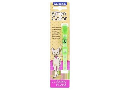 ANCOL HI-VIS SAFETY KITTEN COLLAR GREEN 