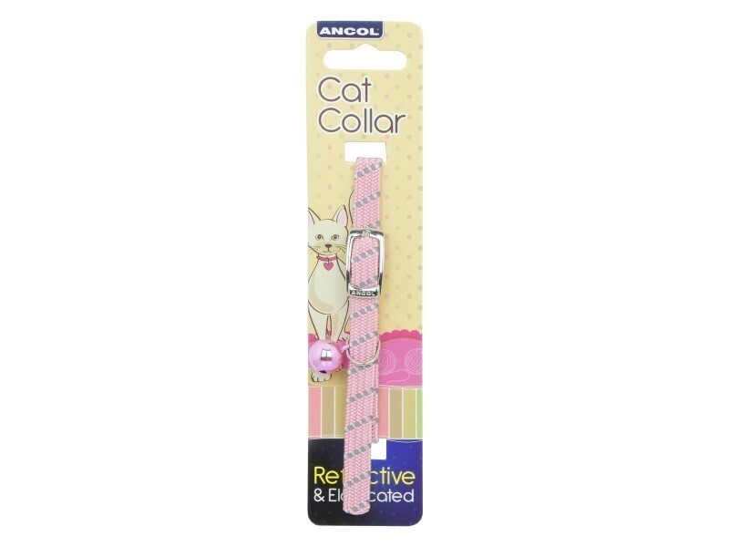 ANCOL REFLECTIVE SOFTWEAVE CAT COLLAR PINK