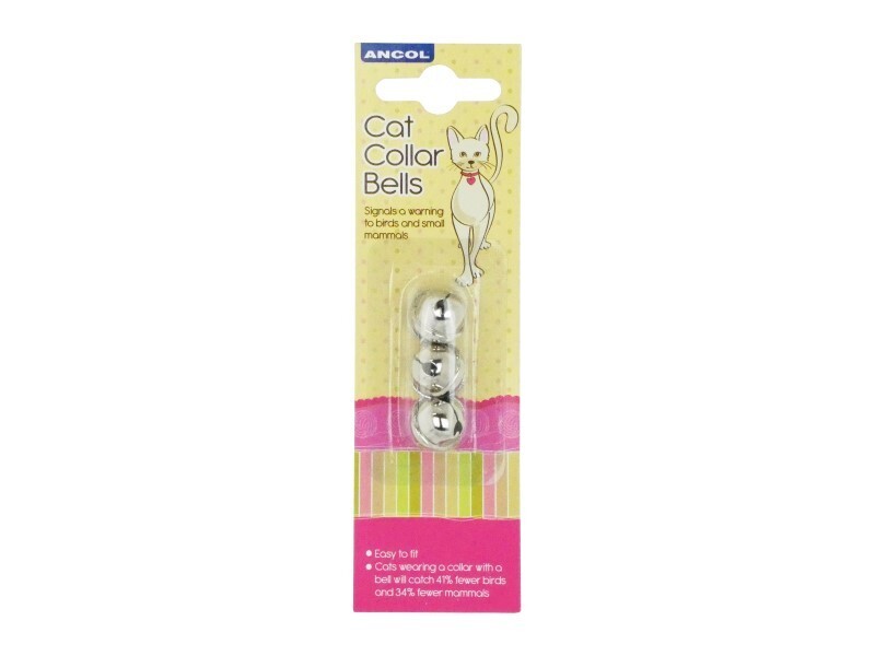 ANCOL CHROME CAT BELLS 3PACK