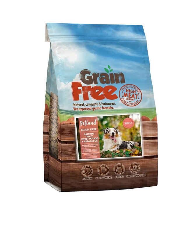 PETLAND Grain Free Adult Dog Salmon with Trout, Sweet Potato &amp; Asparagus