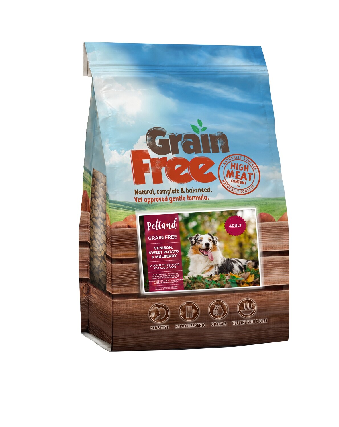 PETLAND Grain Free Adult Dog Venison with Sweet Potato &amp; Mulberry