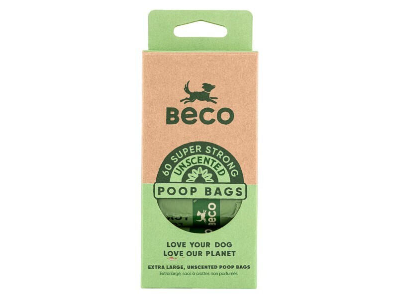 BECO 60 DEGRADEABLE POOP BAGS (4 ROLLS)
