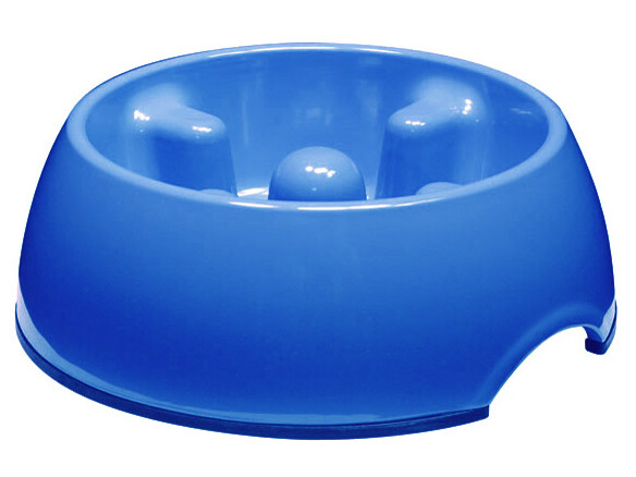 DOGIT ANTI GULP BOWL BLUE SML 300ML 5.5&quot;