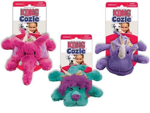 KONG COZIES BRIGHTS ASSTD DOG TOY MED 1PCE