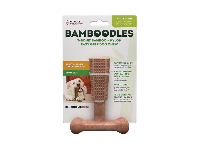 BAMBOODLES T-BONE CHEW SMALL CHICKEN 4&quot;