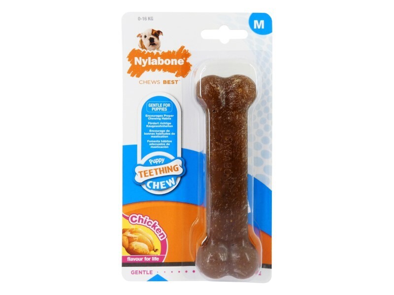 NYLABONE PUPPY CHICKEN WOLF MED