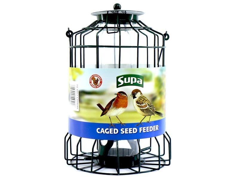 SUPA WILD BIRD CAGED SEED FEEDER