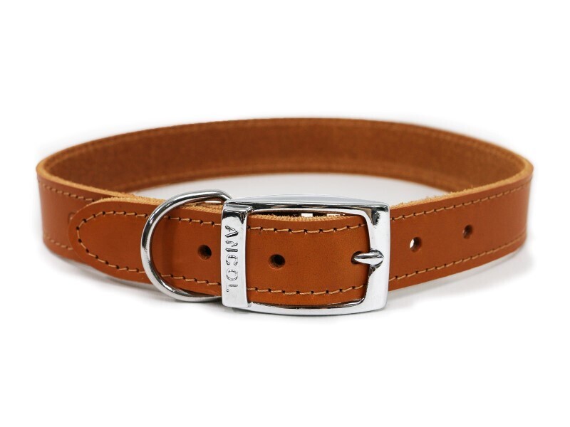 ANCOL SEWN LINED COLLAR TAN 12&quot; S1