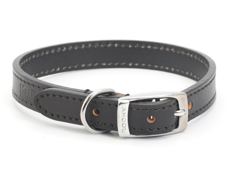 ANCOL SEWN LINED COLLAR BLACK 12&quot; S1