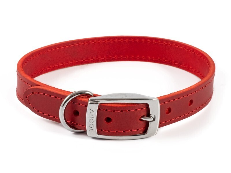 ANCOL SEWN LINED COLLAR RED 12&quot; S1
