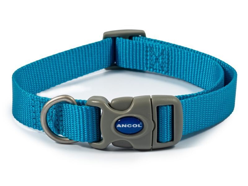 ANCOL VIVA NYLON ADJ COLLAR BLUE SIZE 2-5