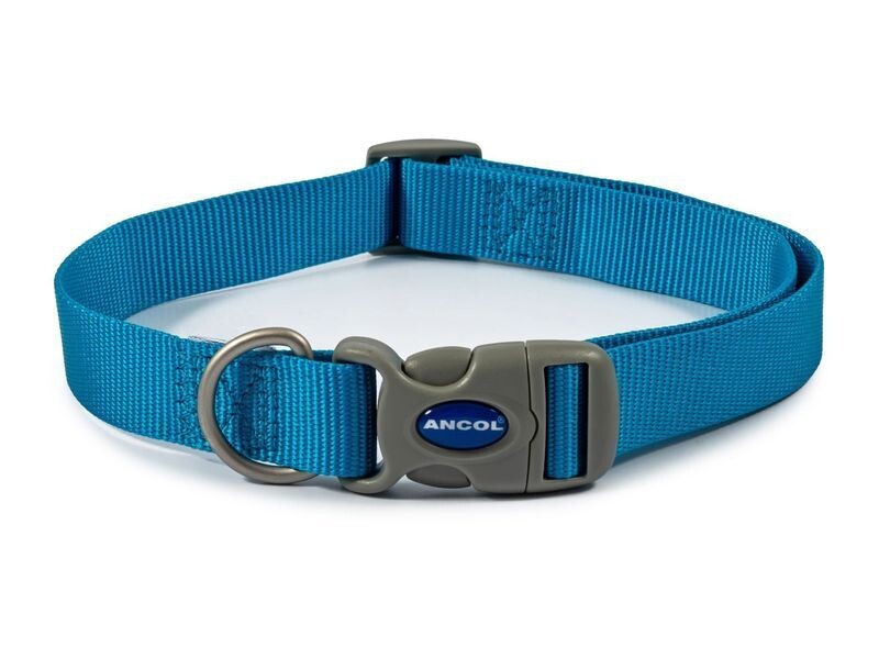 ANCOL VIVA NYLON ADJ COLLAR BLUE SIZE 5-9