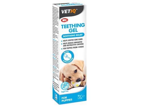 M&amp;C VETIQ PUPPY TEETHING GEL 50G