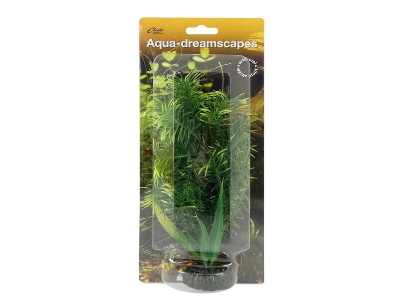 CHEEKO GREEN VARIGATED FIR PLASTIC PLANT 8&quot;20CM
