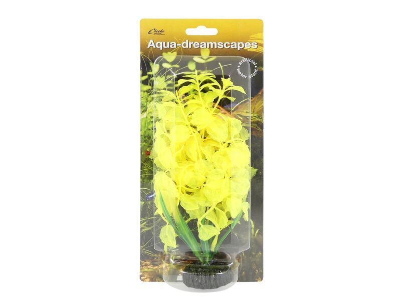 CHEEKO AUTUMN YELLOW SM LEAF PLAST PLANT 8&quot;20CM