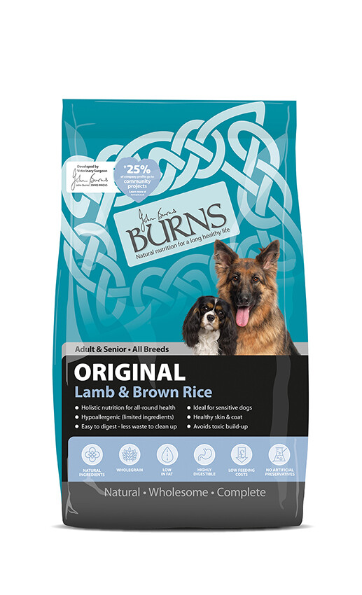 BURNS PUPPY ORIGINAL LAMB &amp; RICE DRY DOG FOOD, SIZE: 6KG
