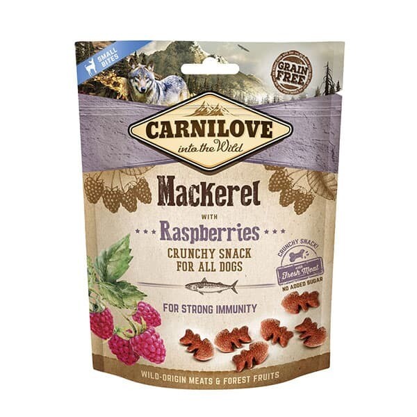 Carnilove Mackerel with Raspberries DOG TREATS 200G