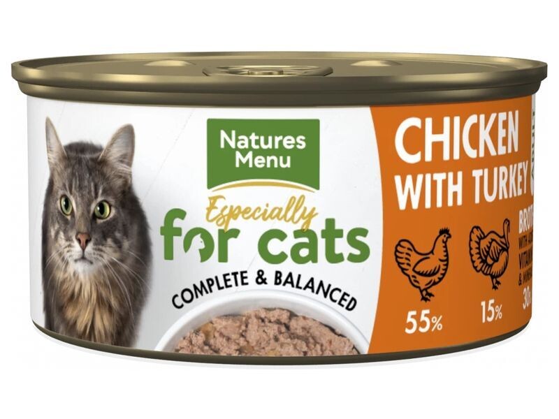 NAT MENU CAT TIN CHICKEN&amp;TURKEY 85G