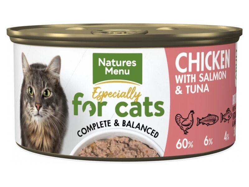 NAT MENU CAT TIN CHICK/SALM/TUNA 85G