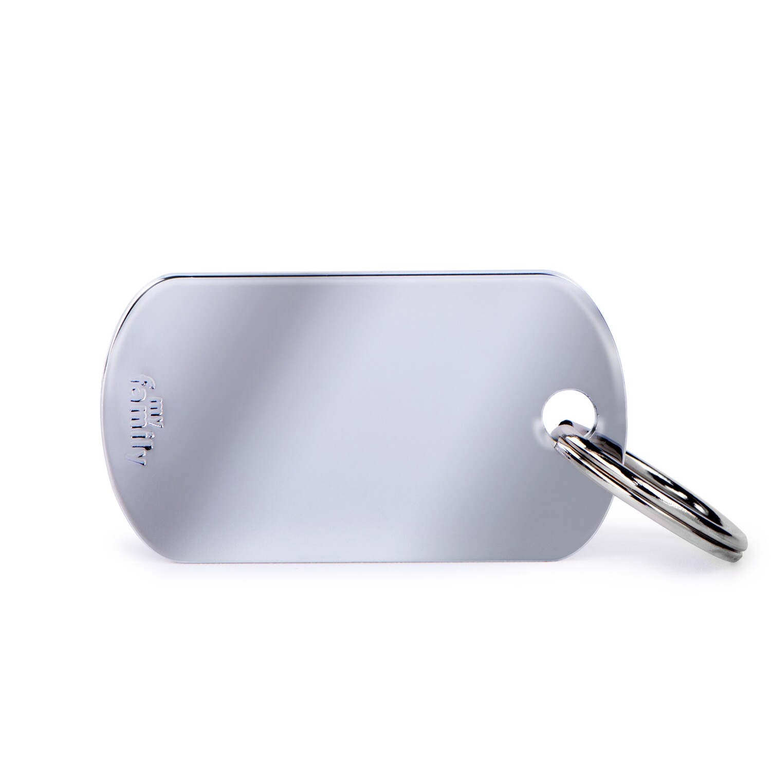 BASIC CHROME TAG ( 4 LINES OF PRINT ), SIZE: MFB44 SMALL, DO YOU WANT ENGRAVING ?: YES