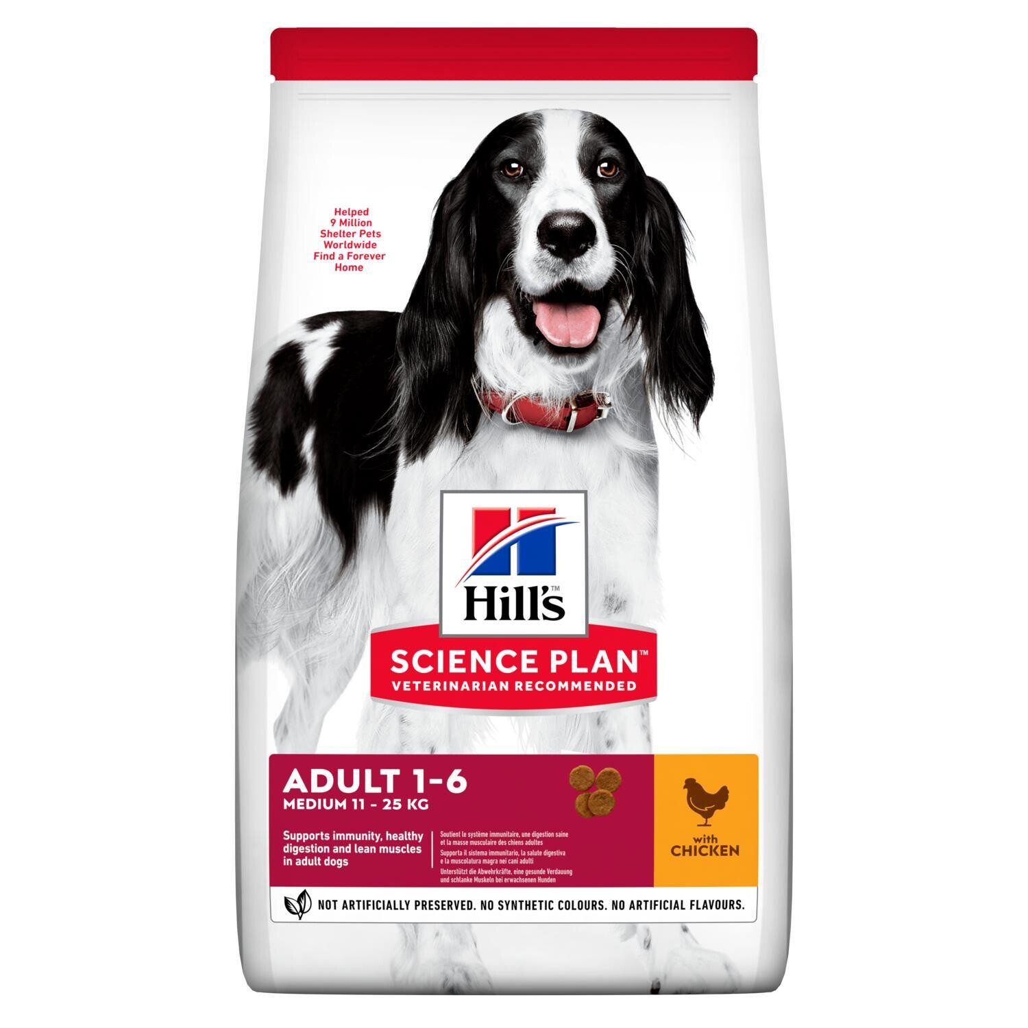HILL&#39;S SCIENCE PLAN Medium Adult Dog Food with Chicken 14KG