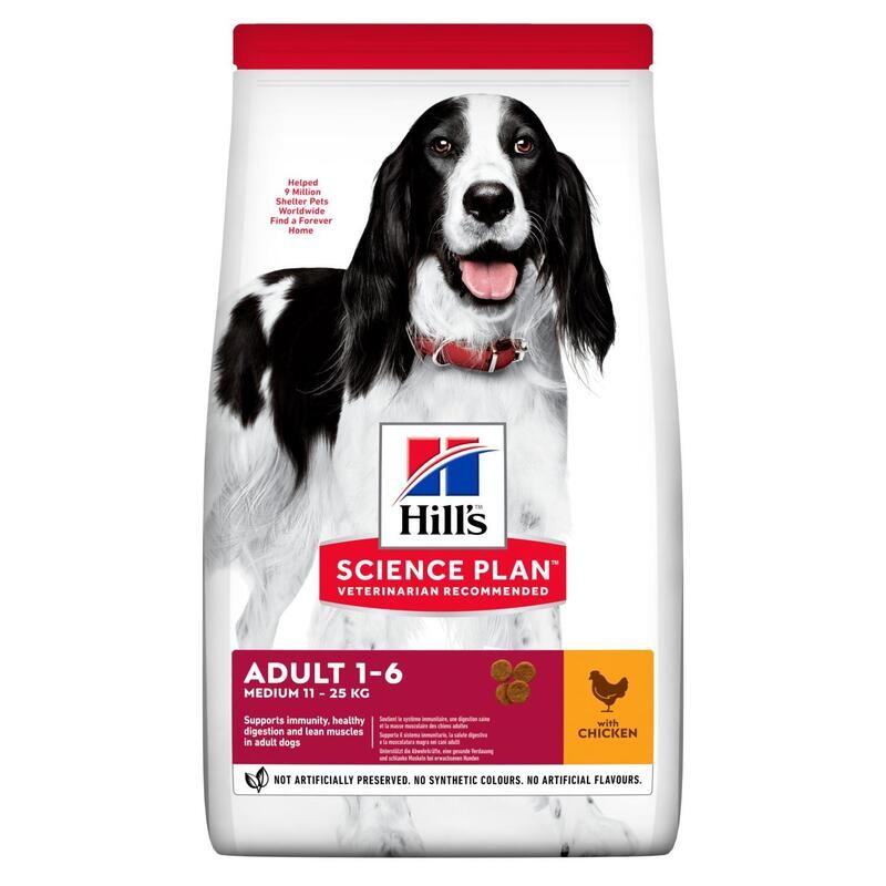 HILL&#39;S SCIENCE PLAN Medium Adult Dog Food with Chicken 14KG