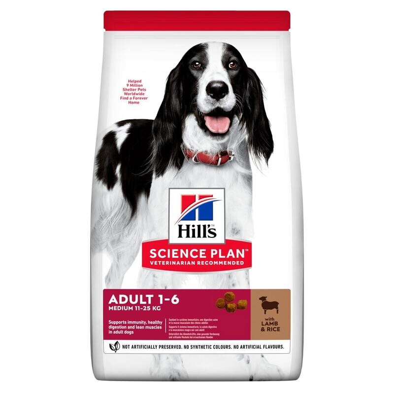 HILL&#39;S SCIENCE PLAN Medium Adult Dog Food with Lamb &amp; Rice 14KG