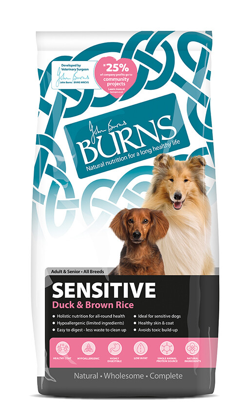 BURNS Sensitive Duck &amp; Brown Rice 12KG