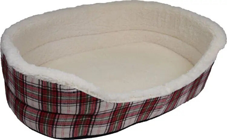 ELLIE RED TARTAN DOG BED 18&quot;
