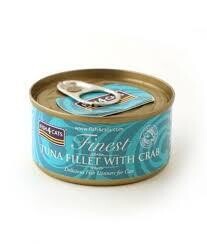 FISH 4 CATS Finest Tuna Fillet With Crab 70g