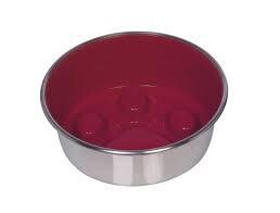 NOBBY Anti-gulping stainless steel bowl &quot;Paw&quot;, anti slip 16CM