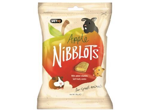 VET IQ NIBBLOTS SMALL ANIMAL APPLE TREATS 30G
