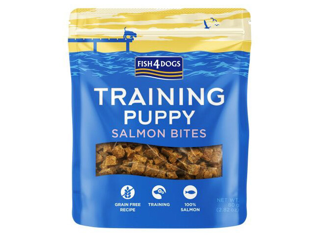 F4D TRAINING PUPPY SALMON BITES 80G