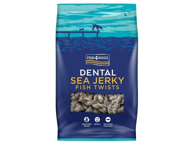 F4D DENTAL SEA JERKY FISH TWISTS 100G