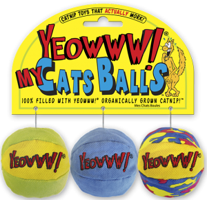 YEOWW CATNIP CATS BALLS 3PK