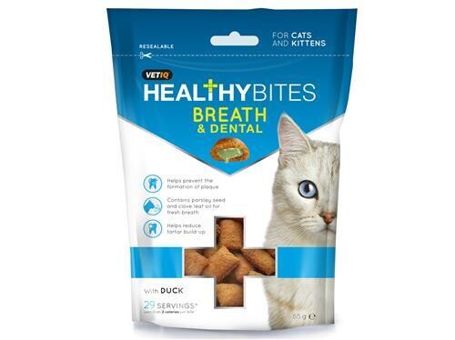 M&amp;C CAT HEALTHY BITES BREATH&amp; DENTAL 65G