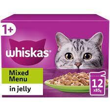 WHISKAS® Mixed Menu in Jelly 1+ Adult Wet Cat Food Pouches 12 x 85g