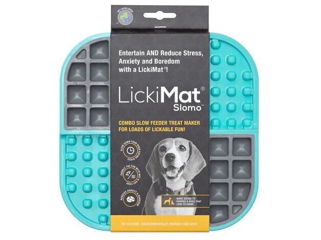 LICKIMAT SLOMO DOG TREAT MAT TURQ 20CM