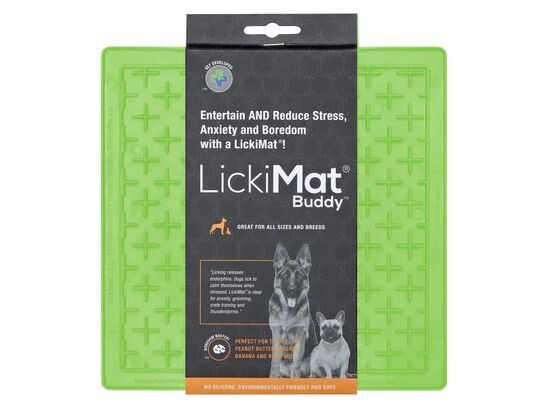 LICKIMAT BUDDY DOG TREAT MAT GREEN 20CM