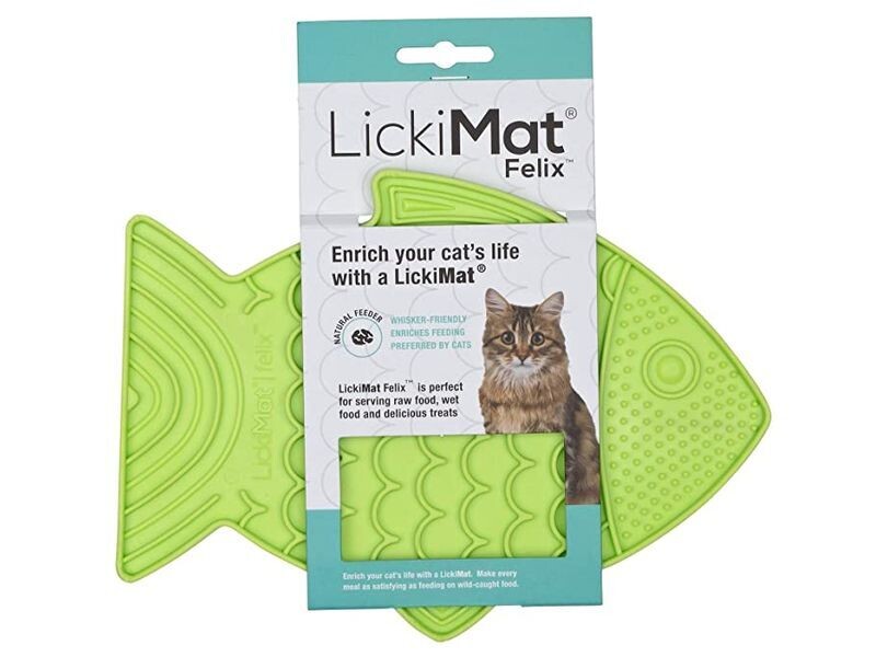 LICKIMAT FELIX CAT TREAT MAT GREEN 16CM