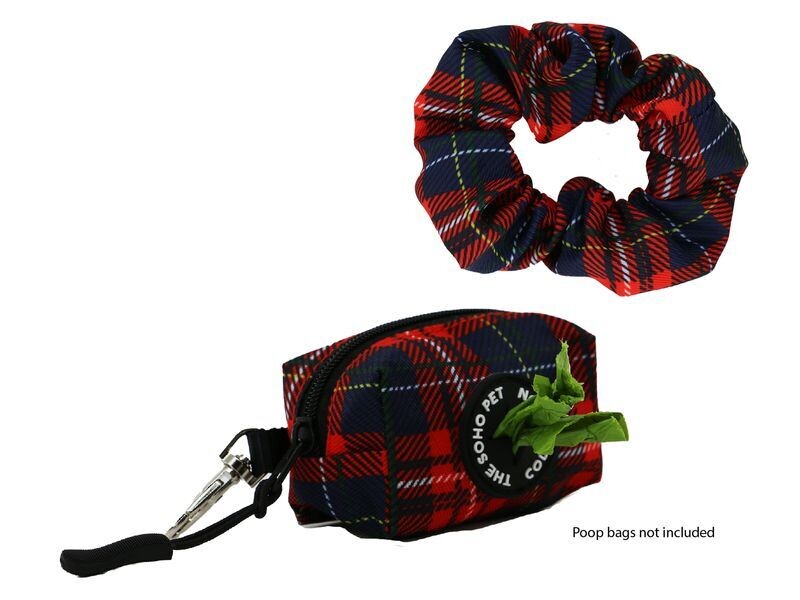 SOHO TARTAN POOP BAG HOLDER &amp; SCRUNCHIE