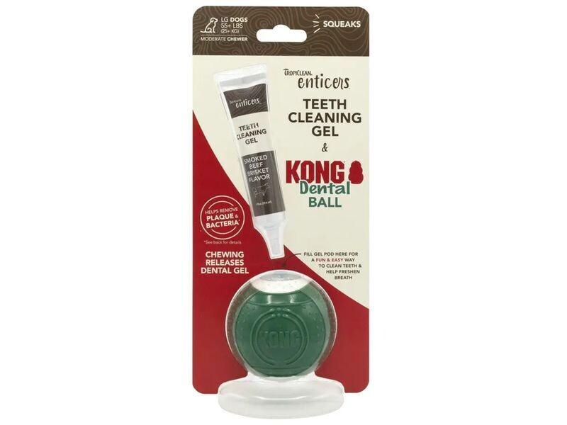 ENTICER DENTAL BALL KIT SML DOG BEEF