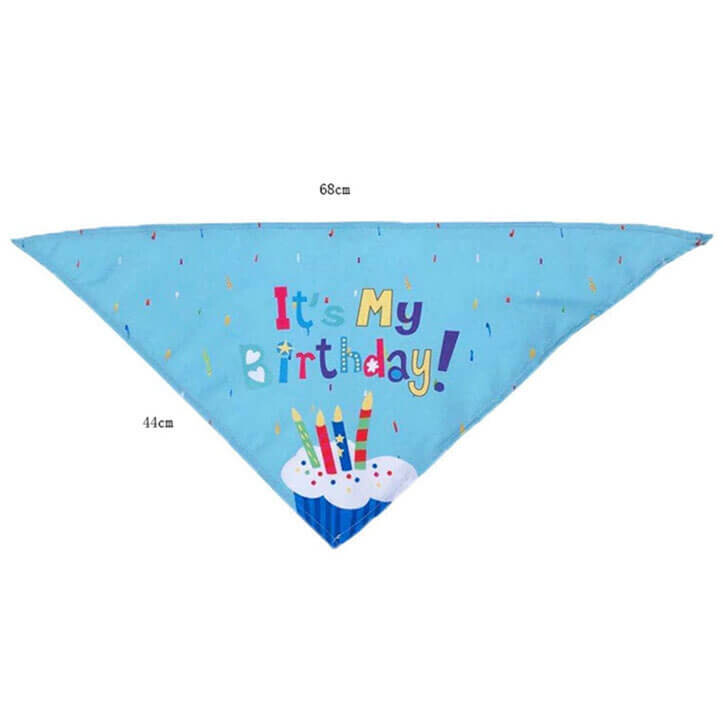 Blue &quot; It&#39;s My Birthday &quot; Dog Bandana