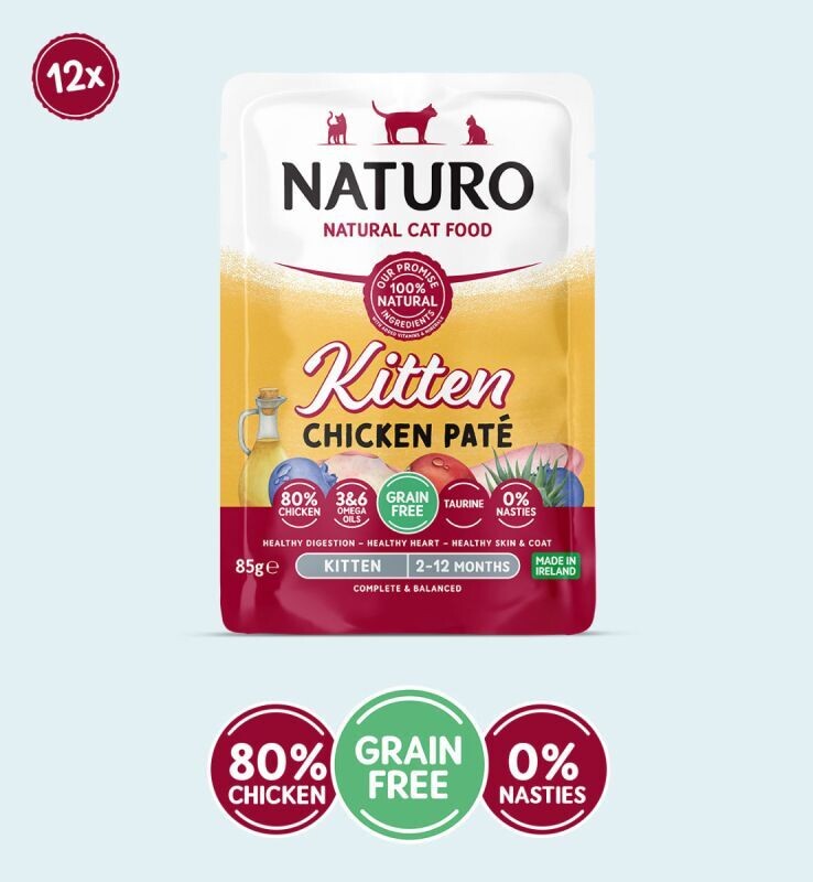 Naturo Cat Grain Free Kitten Chicken Paté Pouch