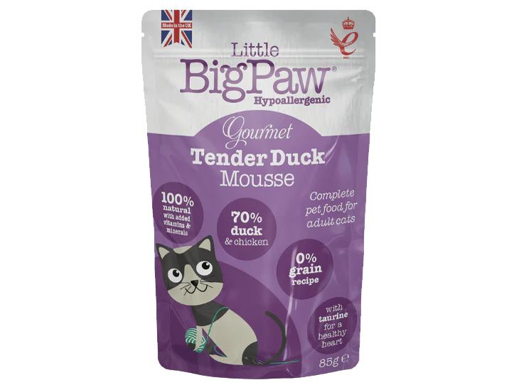 BIG PAW DUCK MOUSSE CAT POUCH 85G