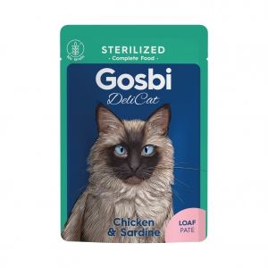 Gosbi Delicat with chicken &amp; sardine loaf - Complete diet for sterilized cats 70g